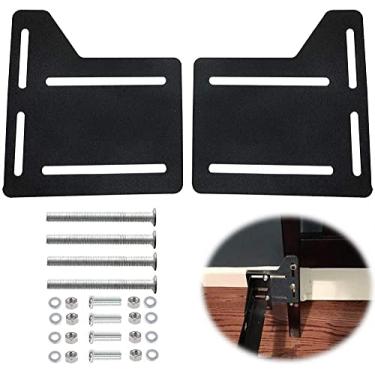 Imagem de Adaptador de 2 peças para moldura de cama extra para cabeceira, placa de modificação de cama resistente, suporte de fixação de cabeceira com ferragens