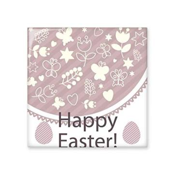 Imagem de Feliz Páscoa Festival Roxo Ovo Estrela Cerâmica Azulejo Brilhante Decalque Pedra Adorna Tijolo Vitrificado