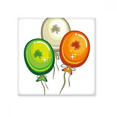Imagem de Balão de trevo na Irlanda Dia de São Patrício azulejo de cerâmica brilhante decalque decorativo de tijolos vitrificados