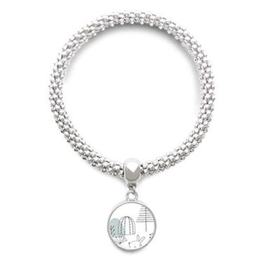 Imagem de DIYthinker Pulseira de prata com pingente de desenho animado de filhotes em formato de linha e pingente de corrente ajustável