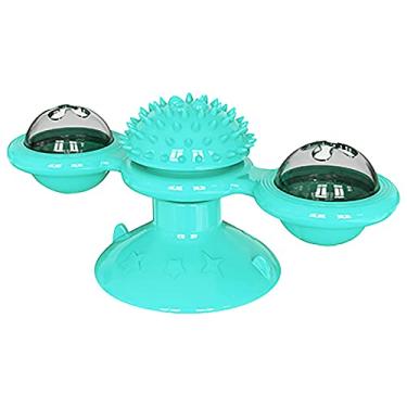 Imagem de Queenser Brinquedo de gato interativo Catnip de gato de brinquedo de massagem de gato Brinquedo de gato escova de dentes de gato de brinquedo Bola de brincar com brinquedo de sucção