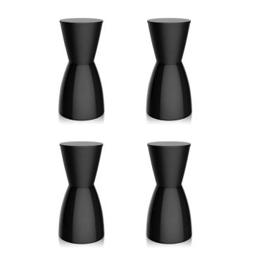 Imagem de Conjunto com 4 Bancos | Banquetas Nobe Preto