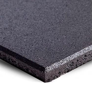 Imagem de NATURALFITNESS Piso de Borracha Anti-Impacto para Academia e Treinamento Funcional Preto 100x100 15mm