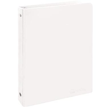 Imagem de Fichário de 3 anéis de 1,5 cm Capa branca transparente com 2 bolsos internos, materiais escolares coloridos para escritório e casa – por Enday