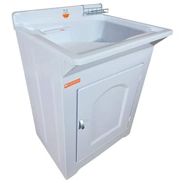 Imagem de Stilofibras Tanque de Lavanderia 40l Externo Com Esfregadeira Lateral Cor:Branco