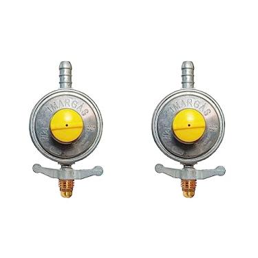 Imagem de Kit 2 Regulador Gás Registro Válvula Cozinha Fogão 4 6 Bocas