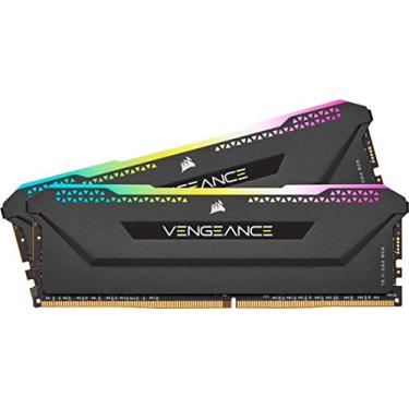 Imagem de Memória Corsair Vengeance RGB PRO SL - 32GB(2x16GB), DDR4, 3200Mhz, C16, Preto - CMH32GX4M2E3200C16