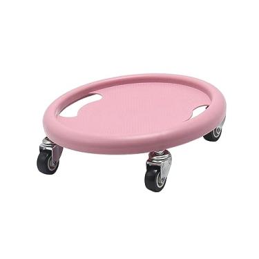 Imagem de Colaxi Disco de rolo de treinamento abdominal, discos deslizantes de rolo de fitness Ab Exerciser 4 universais Roda muscular abdominal Uso doméstico, ROSA