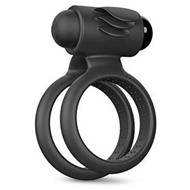 Imagem de MEIA CAPA PENIANA COM MINI CÁPSULA VIBRATÓRIA E ESTIMULADOR CLITORIANO negro