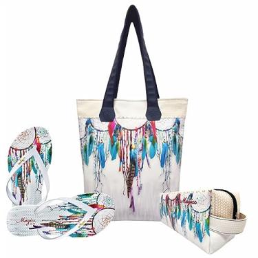 Imagem de Kit Casual Feminino Filtro dos Sonhos Bolsa, Necessaire e Chinelo, Magicc KIT-118