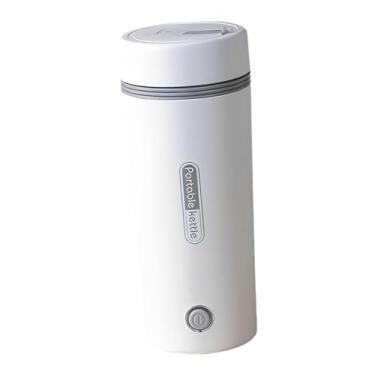 Imagem de Chaleira de aquecimento elétrica portátil, chaleira de café e chá, caldeira de água, mini chaleira de café de 350ml, ao ar livre, BRANCO