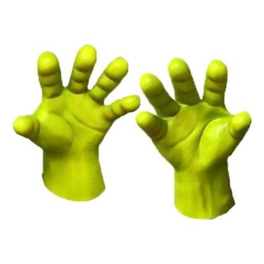 Imagem de Luvas Shrek Mãos Halloween Cosplay Látex Fantasia S/ Máscara - Fctoys