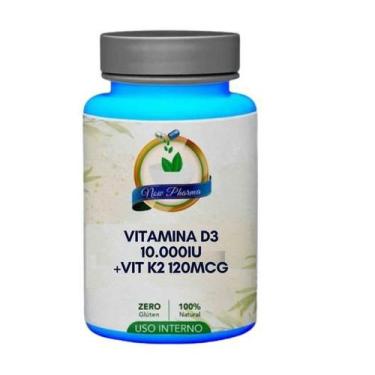 Imagem de Vitamina D3 10.000Ui + Vitamina K2 120Mcg - 120 Capsulas Manipulado No
