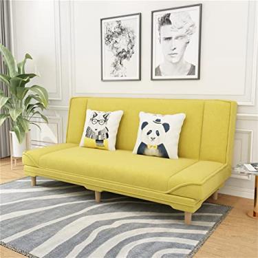Imagem de Sofá fácil de moda, sofá de pano confortável, sofá de pano de perna de madeira natural, sofá vivendo sozinho, sofá moderno escandinavo, sofá de quarto, sofá de cadeira de assento para 2 a 3 pessoas,