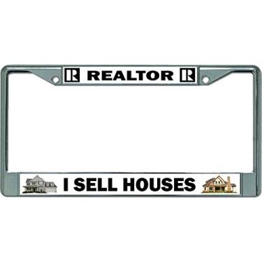 Imagem de Moldura cromada para placa de carro Realtor I Sell Houses