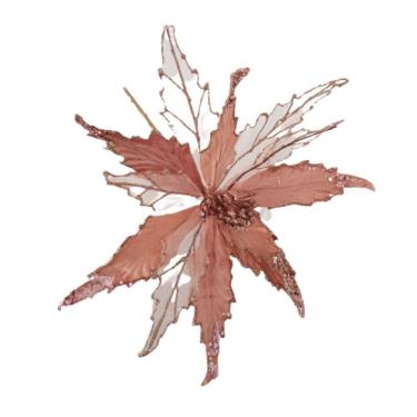 Imagem de Flor Artificial Natal Rosa 30cm