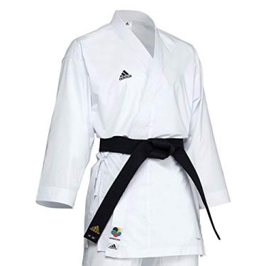 Imagem de Kimono Karate Adidas Adilight Branco Logo Preto Emborrachado (185)