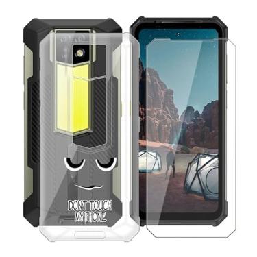 Imagem de HGJTFANY Capa de telefone + protetor de tela para Ulefone Armor 24 (6,7 polegadas), capa ultrafina à prova de choque de silicone macio transparente para Ulefone Armor 24 capa com vidro temperado - DUO6