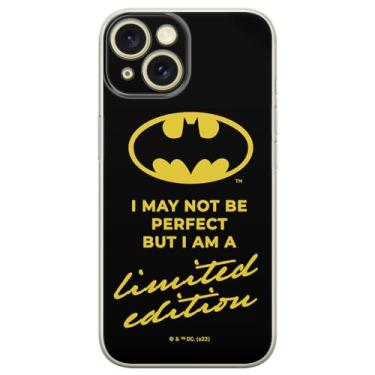 Imagem de ERT GROUP Capa de celular para iPhone 15 Plus original e oficialmente licenciada DC padrão Batman 062 perfeitamente adaptada à forma do celular, capa feita de TPU