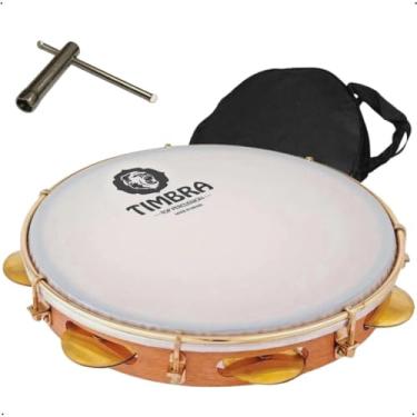 Imagem de Pandeiro Em Madeira Formica 11 Polegadas Pele Leitosa Com Capa