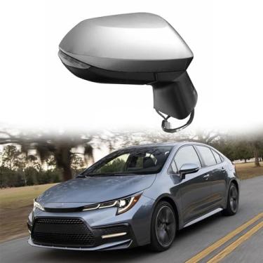 Imagem de Conjunto de espelho lateral do passageiro adequado para Toyota Corolla 2019 2020 2021 Toyota Corolla Espelho retrovisor de reposição para Toyota Corolla Acessórios ajuste de lente, aquecimento, luz de