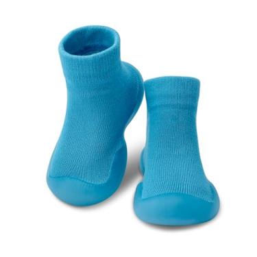 Imagem de Dookeh Sapatos de bebê para meninos e meninas primeira caminhada, antiderrapante, sola macia, tênis para bebês e meninas, 11 - Azul, 18-24 Months Toddler