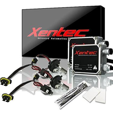Imagem de Xentec Balastros de tamanho padrão de 55W x 2 pacotes com 2 x lâmpadas de xenon H4(hb2/9003) Halogênio Hi/Lo 5000K (branco marfim)