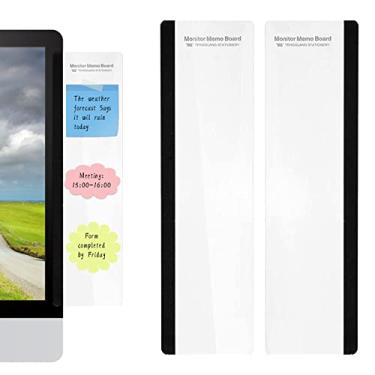 Imagem de Monitor Memo Board - Multifunction Computer Monitor Memo Board Transparent Monitor Side Panel Creative Desktop Memo Board Easy to Use Suitable for Home Office Desktop 2pcs (Left and Right)
