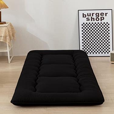 Imagem de MAXYOYO Colchão de berço preto, colchão japonês de 10 cm, colchão futon, estreito, solt...