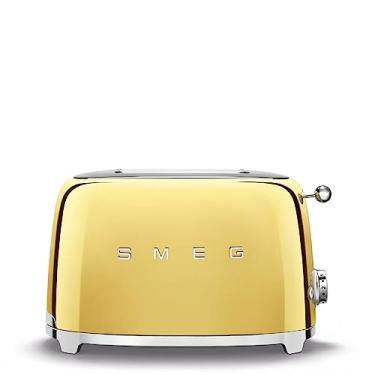 Imagem de Smeg Limited Edition Retro Style Aesthetic 2 Slice Toaster (Gold)