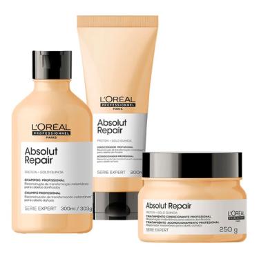 Imagem de Loréal Absolut Repair Shampoo, Condicionador E Mascara