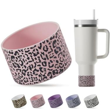 Imagem de REUZBL Manga de bota de silicone leopardo para Stanley Tumblers de 590 a 1,13 g, copos Hydro Flask, copos modernos simples, copos de ferro, copos semelhantes, acessório para garrafa de água