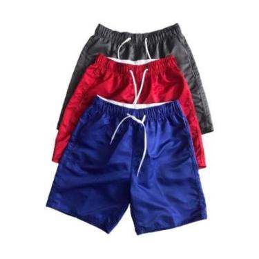 Imagem de Kit com 3 Bermudas Tactel Masculinas Moda Fitness-Masculino