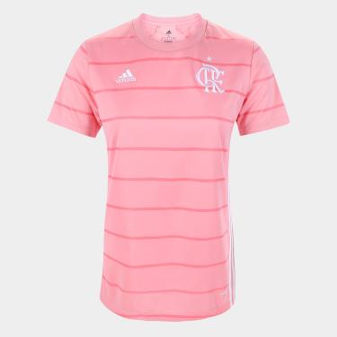 Imagem de Camisa Flamengo Outubro Rosa 21/22 s/n° Torcedor Adidas Feminina-Feminino