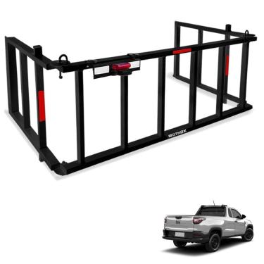 Imagem de Extensor de Caçamba Strada 2021 a 2023 Rampa Preto Gtnox