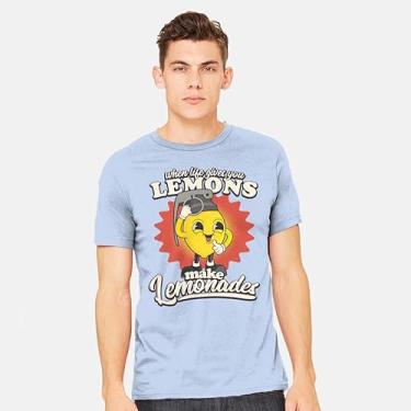 Imagem de TeeFury - Lemons to Lemonades - Texto masculino, camiseta, Azul marino, GG