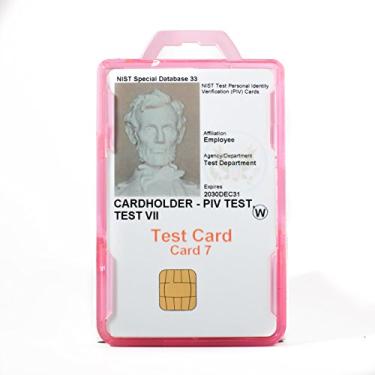 Imagem de Identity Stronghold Porta-crachá seguro Duolite, rosa (IDSH2004-001B-pnk)