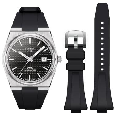 Imagem de Stanchev Pulseira para Tissot PRX Watch Series, pulseira macia fluororubber para Tissot PRX Powermatic 80, pulseira de substituição FKM masculina e feminina de 12 mm para relógio Tissot PRX Series 40