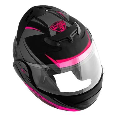 Imagem de CAPACETE ESCAMOTEÁVEL PRO TORK V-PRO JET 3 ROSA TAM. 60 VIS. FUMÊ