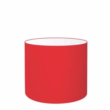 Imagem de Cúpula Abajur Cilíndrica Cp-7015 Ø35x25cm Vermelho