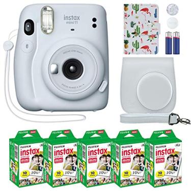 Imagem de Fujifilm Câmera Instantânea Instax Mini 11 Ice Branco + Pacote de Acessórios Minimate e Estojo Personalizado Compatível + Pacote Econômico de Filme Fuji Instax(50 Folha