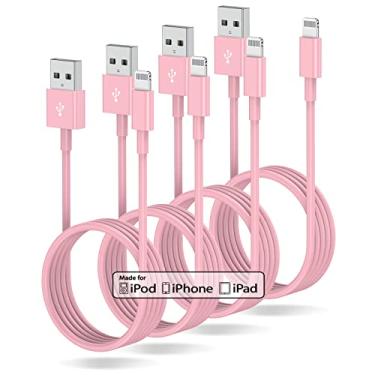 Imagem de Pacote com 4 carregador para iPhone 3 pés certificado Apple MFi, Apple Lightning para cabo USB 3 pés, cabo de carregamento rápido Apple 3 pés para iPhone 13/13Mini/13 Pro/12/11 Pro/11/XS MAX/XR/8/7/6s/6/5S/SE iPad Original