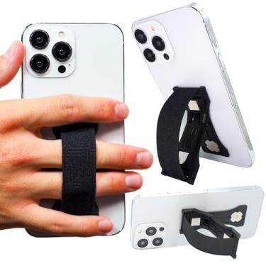 Imagem de LoveHandle Cabo de telefone PRO Premium – Alça de telefone – Suporte magnético para celular e suporte para smartphone e tablet – Preto