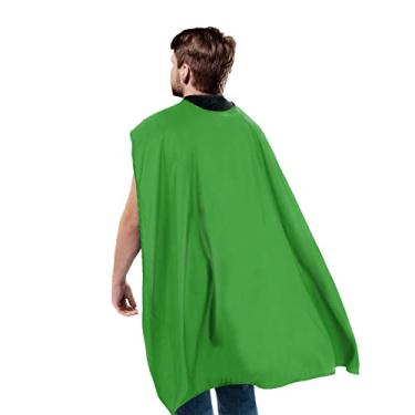 Imagem de Capas e máscaras de super-herói adulto - capas de vampiro de Halloween fantasia de super-herói para festa, Verde, standard