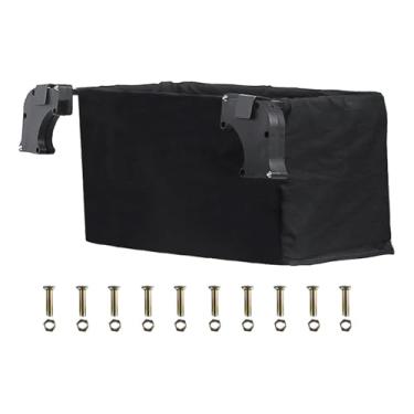 Imagem de Fenteer Carrinho de Vagão Saco Traseiro Saco de Pano Oxford Utilitário Portátil Mão Push Wagon Acessórios Cesta de Vagão para Jardim Ao Ar Livre, Preto