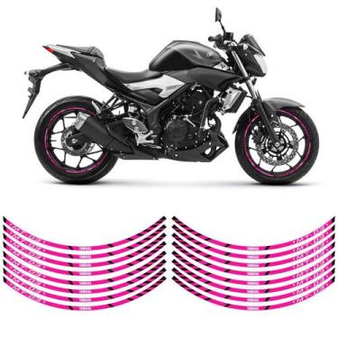 Imagem de Kit Apliques Frisos Refletivo Roda Yamaha MT-03 Decorativo - SPORTINOX