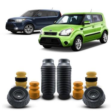 Imagem de 4 Kit Coxim Batente Coifa Dianteiro Traseiro Kia Soul 2009 2010 2011 2