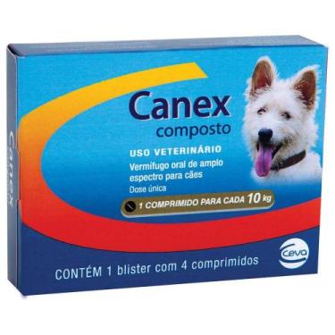 Imagem de Vermífugo Ceva Canex Composto com 4 Comprimidos - Ceva / Canex