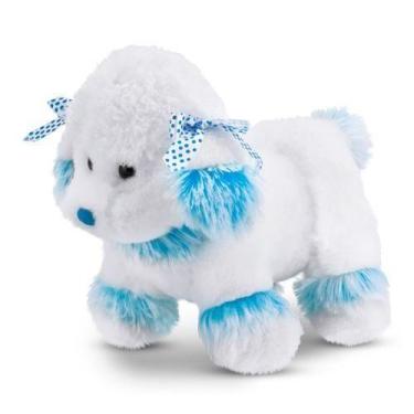 Imagem de Cachorro Poodle de Pelúcia Azul 30 cm Antialérgico - CTX