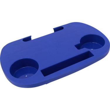 Imagem de Mesinha Lateral para Cadeira de Praia Azul, Preta e Branca - Bel, Azul
